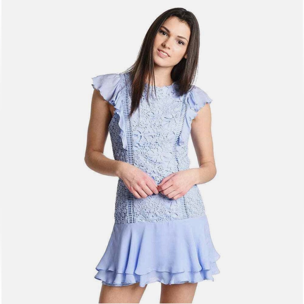 NWT Parker Bennett Lace Mini Dress With Silk - Size 12